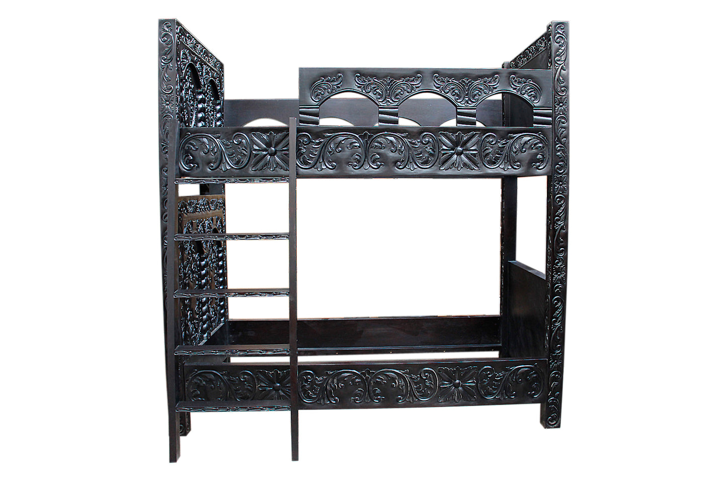 hand carved solid wood bunkbed
