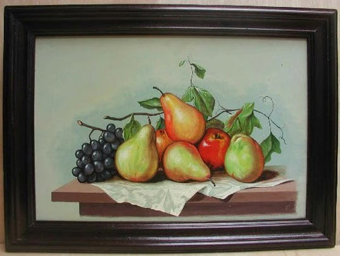 Fruit on Table with Green Pears 2