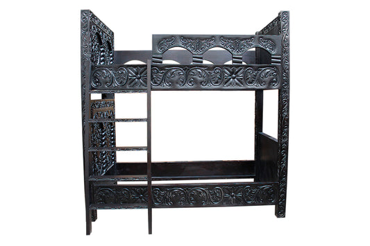 hand carved solid wood bunkbed 