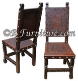 spanish revival chair hand tooled, made in Peru - italian revival furniture, spanish style furniture