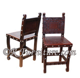 Spanish Revival counter chair - Spanish style - hand tooled leather