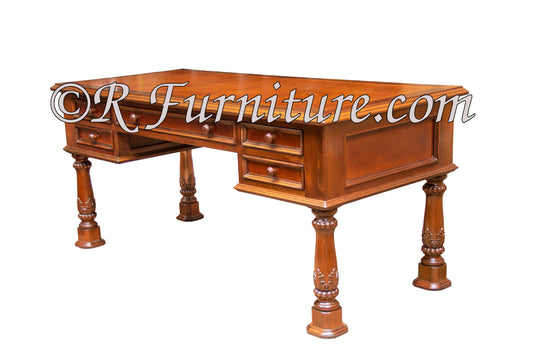 Mediterranean Desk - Leather Panels