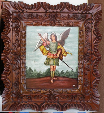 Archangel Adriel, hand painted in Peru