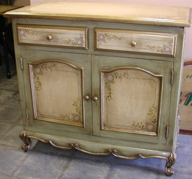 Handpainted buffet and Olinda Romani's Florentino design