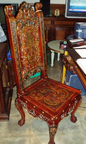 Isabellina Side chair in polychrome finish