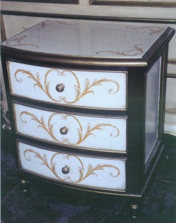 Bow Nightstand, scrolls