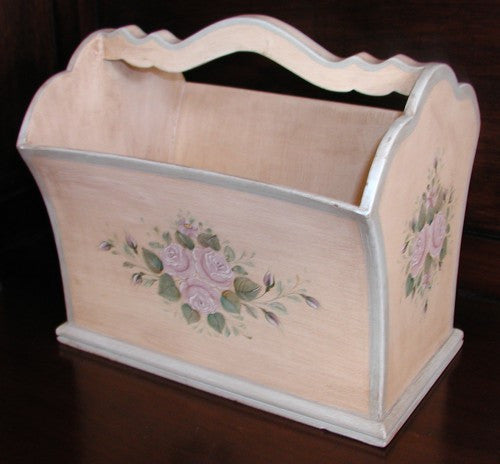 Magazine Rack, Lavendar Roses
