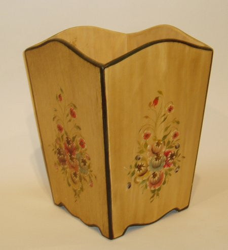 Waste Basket, Mixed Floral