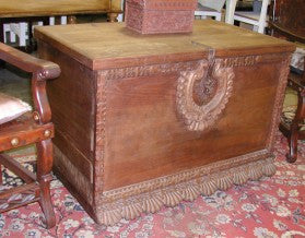 Spanish Colonial Trunk, Rustic Spanish Hacienda Trunk